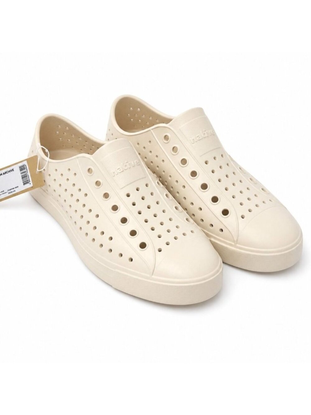Native Jefferson Slip-On Water Shoes Archive Bone White Womens 8 Mens 6 Lightwei